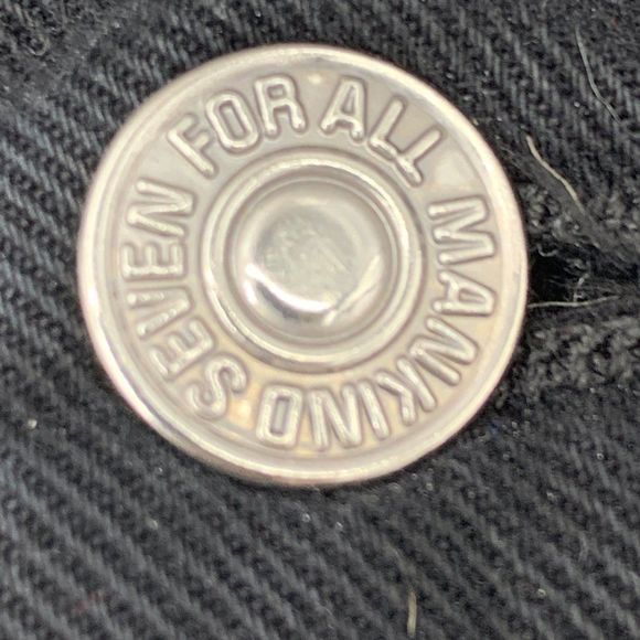 7 For All Mankind Womens Black Denim Cutoff High-Rise Jeans Shorts Size 32 3223 - Picture 6 of 12